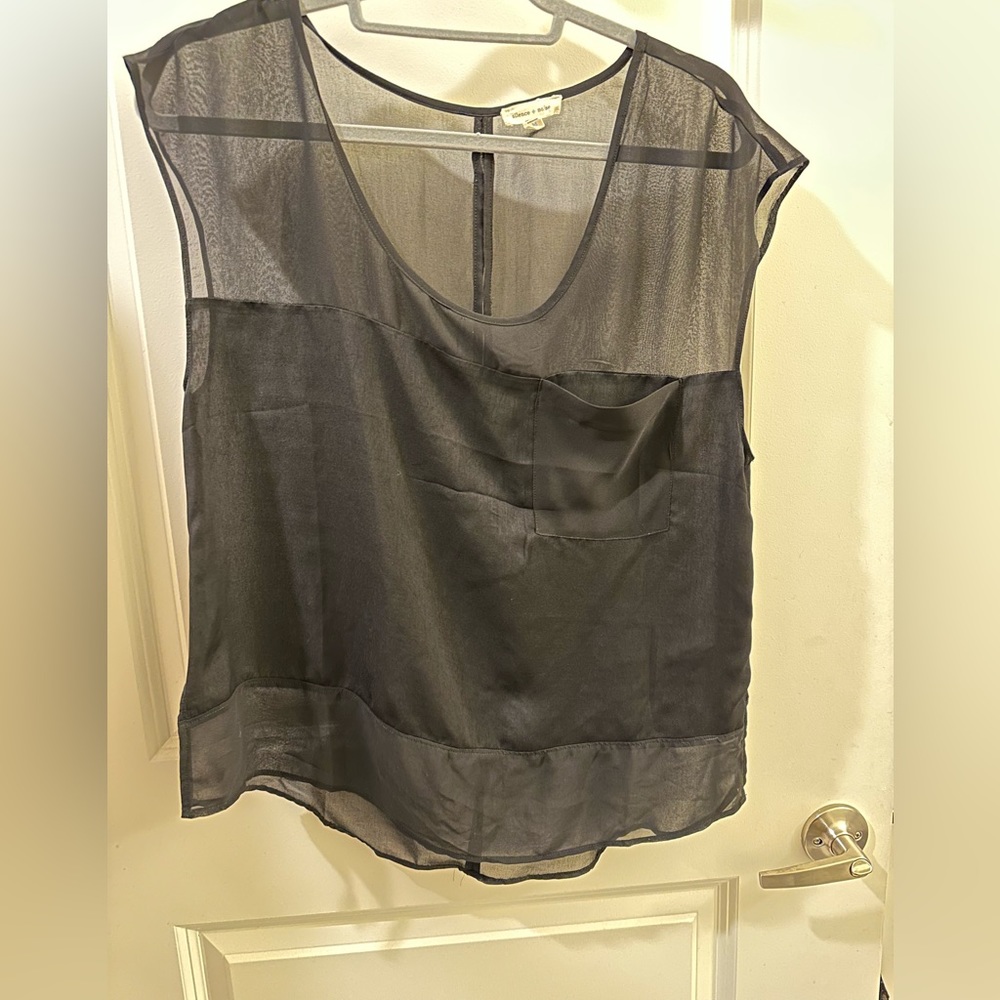 Sheer black top